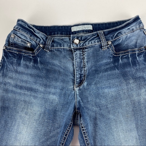 Est 1946 Denim Jeans Womens 10 Comtemporary Blue Denim Distressed - Picture 4 of 12